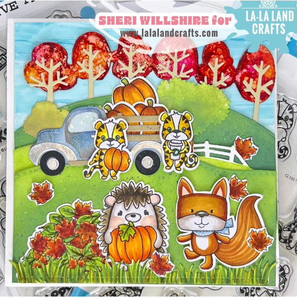 La-La Land Crafts Trees On A Hill Dies 8805 autumn