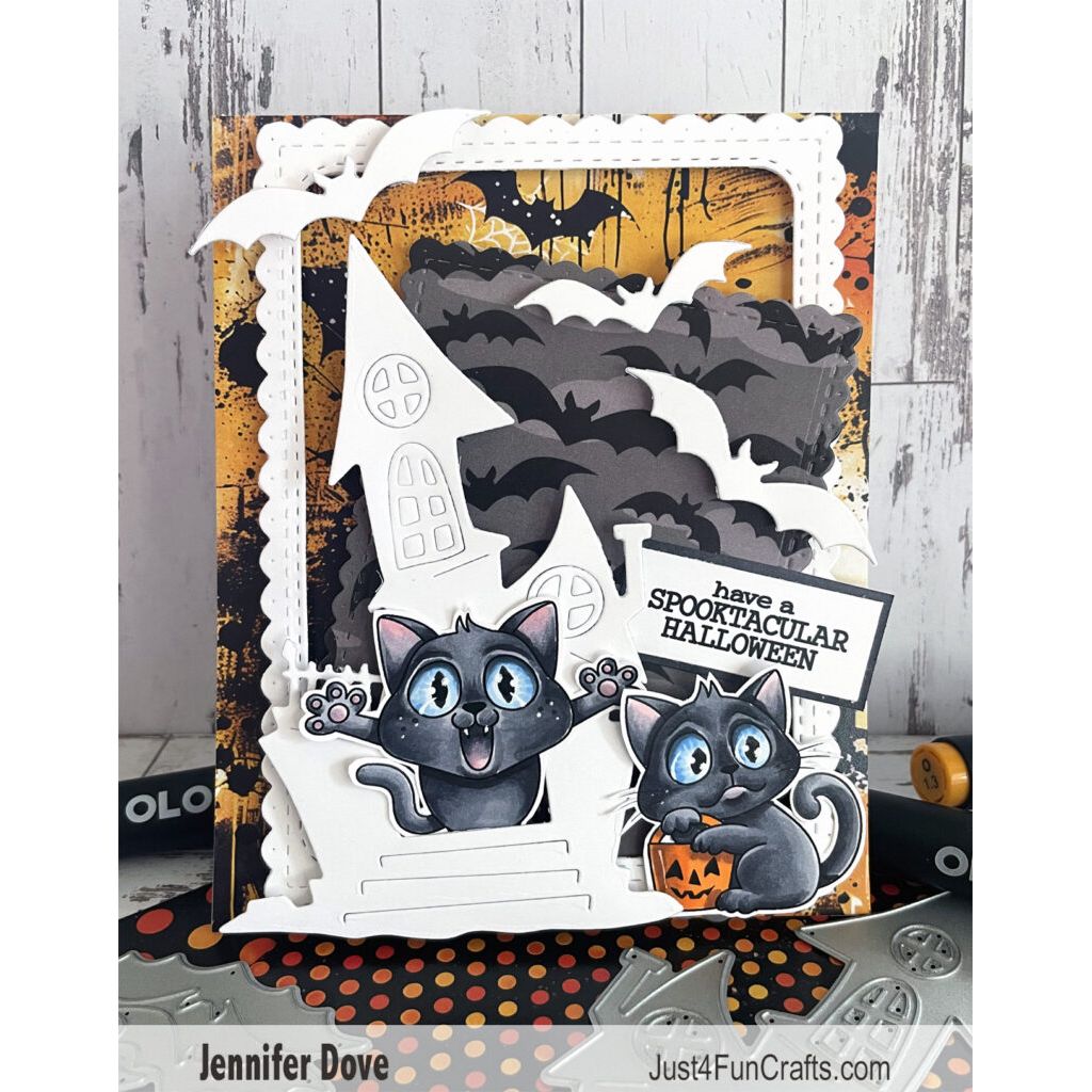 La-La Land Crafts Trick or Treat 6 x 6 Inch Paper Pad dp044 bats