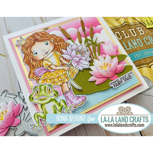 La-La Land Crafts Water Lily Dies 8828 frog