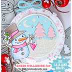 La-La Land Crafts Winter Circle Die 8814 snowman