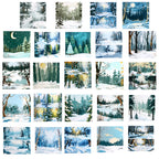 La-La Land Crafts Winter Forest 6x6 inch Paper Pack dp050 grid