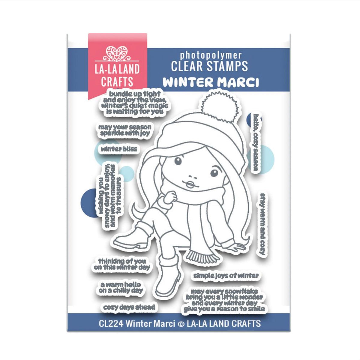 La-La Land Crafts Winter Marci Clear Stamps cl224