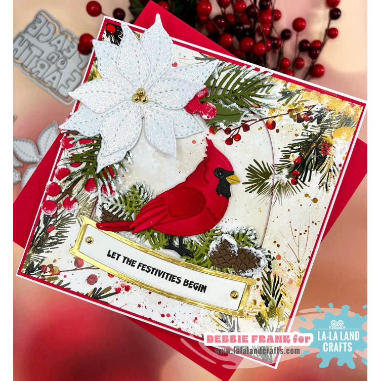 La-La Land Crafts Winter Song 6 x 6 inch Paper Pack dp045 cardinal