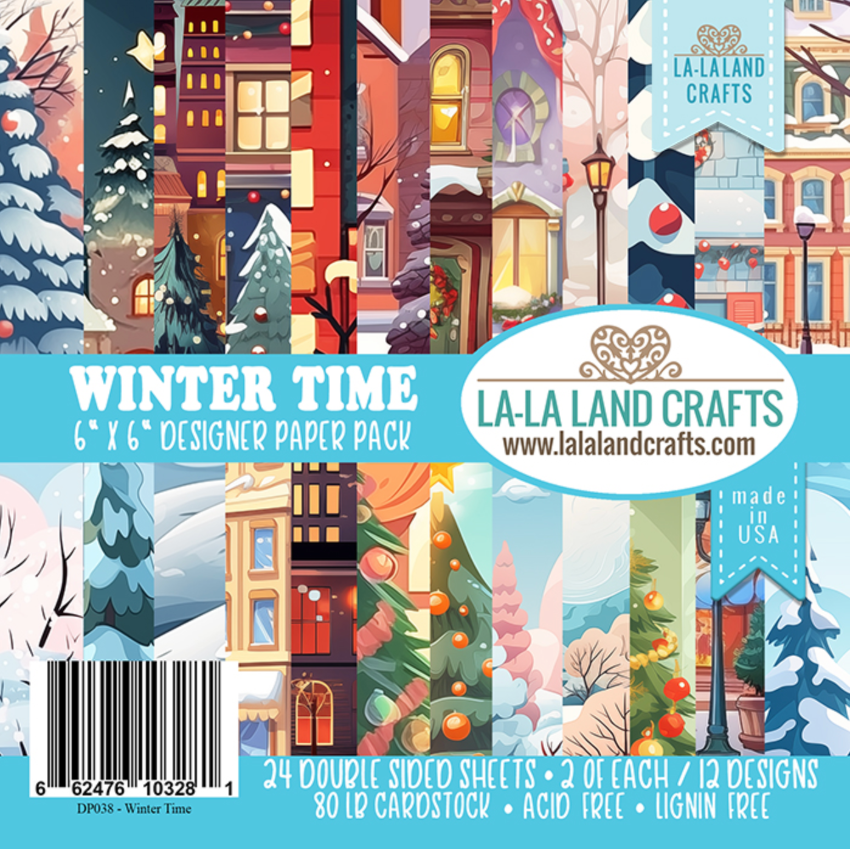 La-La Land Crafts Winter Time 6 x 6 inch Paper Pack dp038