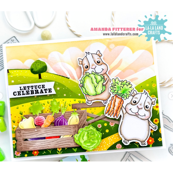 La-La Land Crafts Wooden Box Dies 8864 veggies