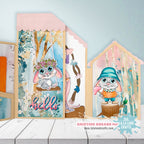 La-La Land Crafts Woodland Bunnies Clear Stamps cl207 bunny in a hat