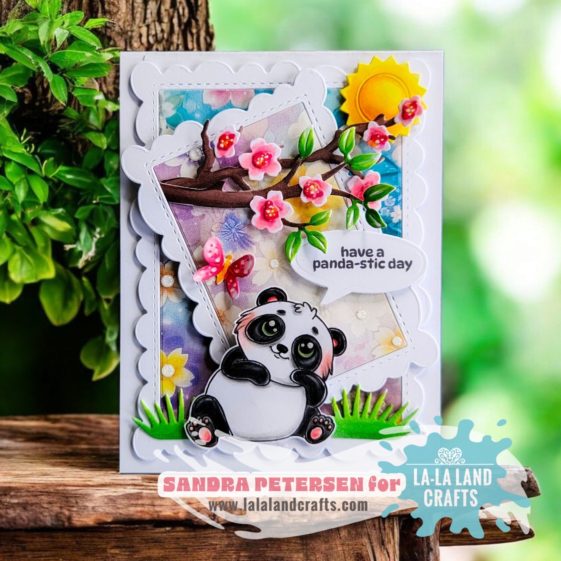 La-La Land Crafts Worry Never Clear Stamps cl192 panda