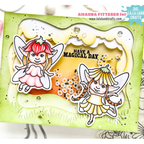 La-la Land Crafts Cling Stamps Pixie Wishes 5520 shaker card