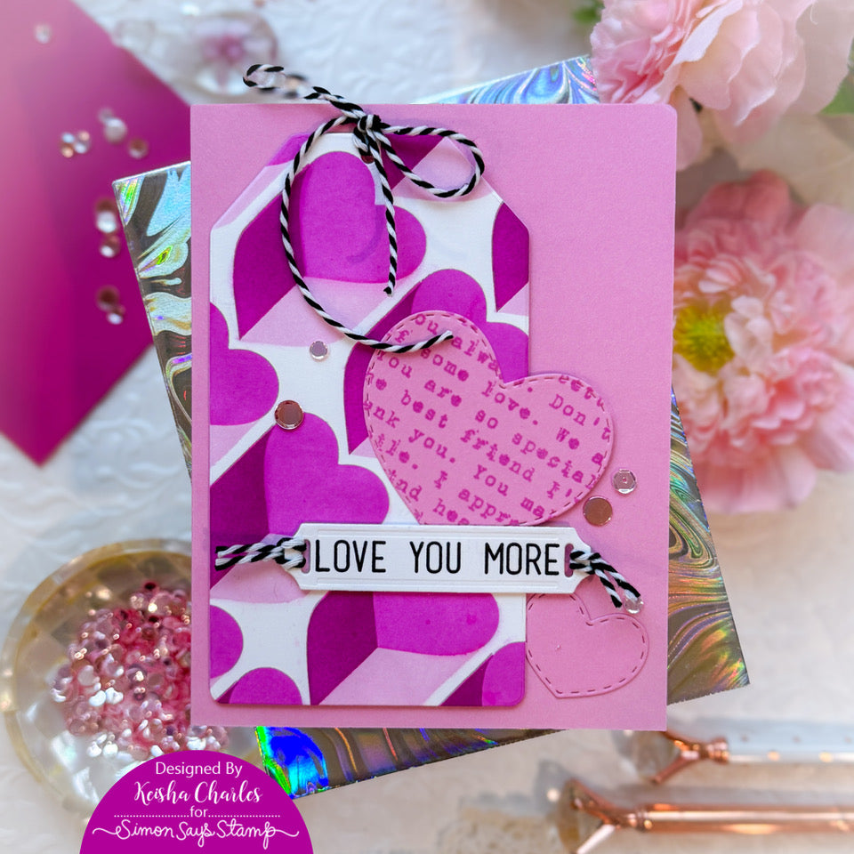 Simon Says Stamps and Dies Label Slides Love and Friendship set1147sf Heart to Heart