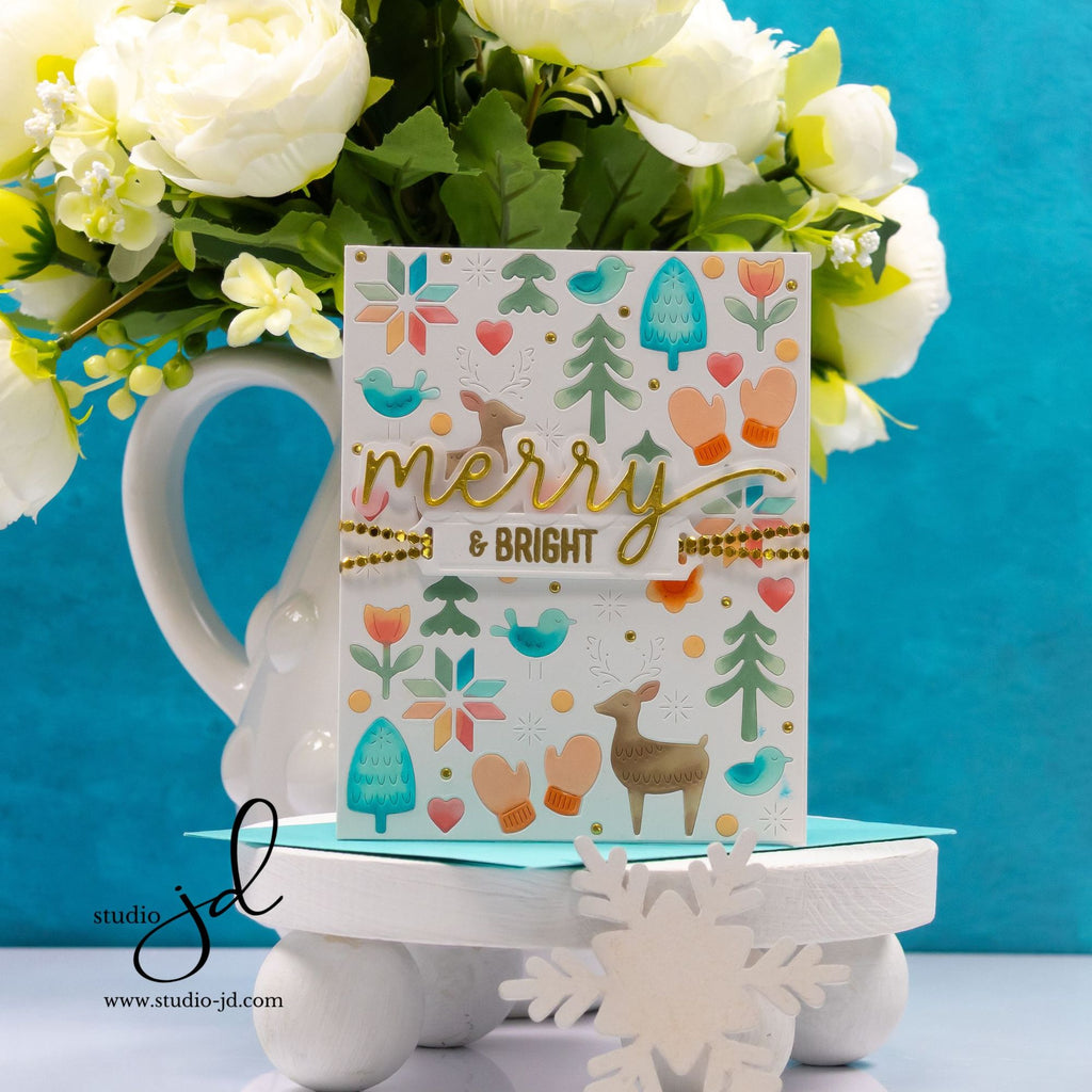 Simon Says Clear Stamps Label Slides Christmas 3241ssc Christmas Card