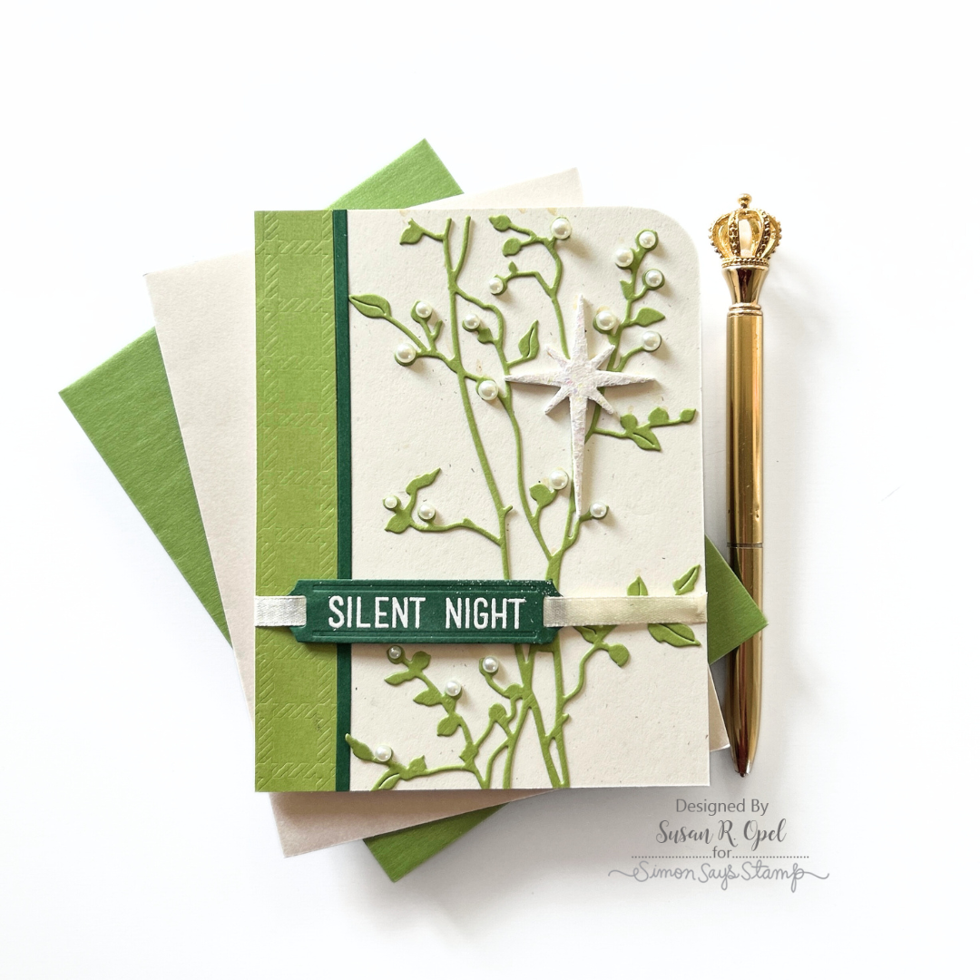 Simon Says Clear Stamps Label Slides Christmas 3241ssc Christmas Card