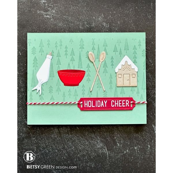 Simon Says Stamp Label Slides Wafer Dies 1353sdc Sugar and Spice Christmas Card