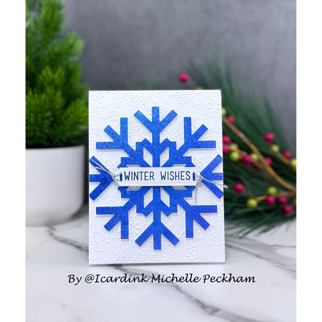 Simon Says Stamp Label Slides Wafer Dies 1353sdc Sugar and Spice Winter Card