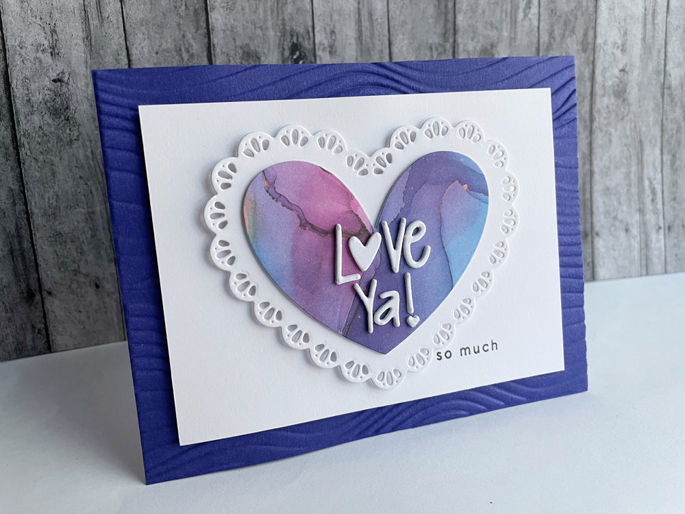 Simon Says Stamp Lace Heart Wafer Dies 1074sdc Celebrate Love Ya Card | color-code:ALT03