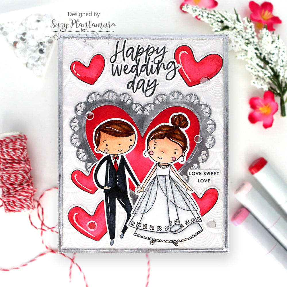 Simon Says Stamp Lace Heart Wafer Dies 1074sdc Celebrate Wedding Card | color-code:ALT04