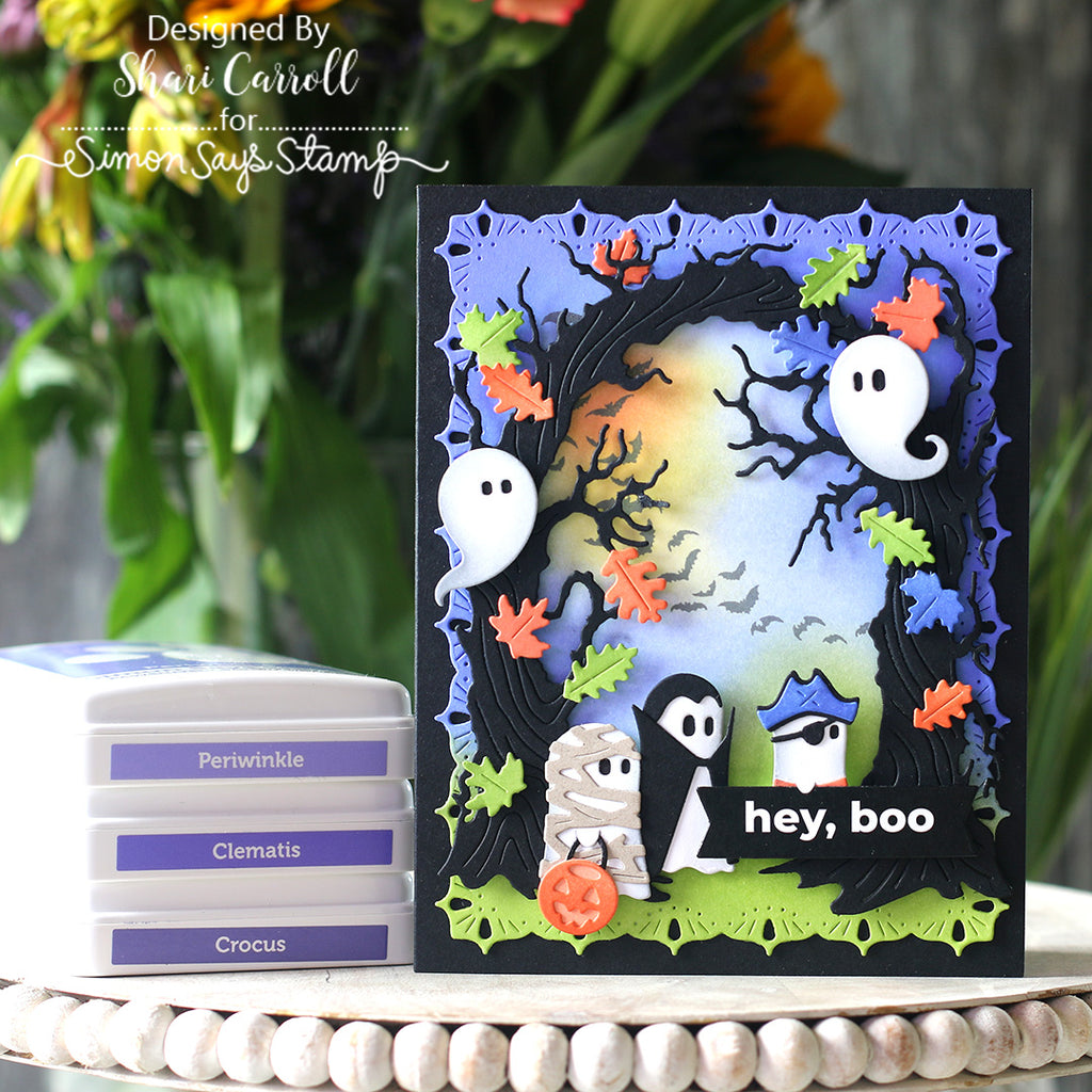 Simon Says Stamp Lacy Point Frames Wafer Dies s1037 STAMPtember Halloween Card