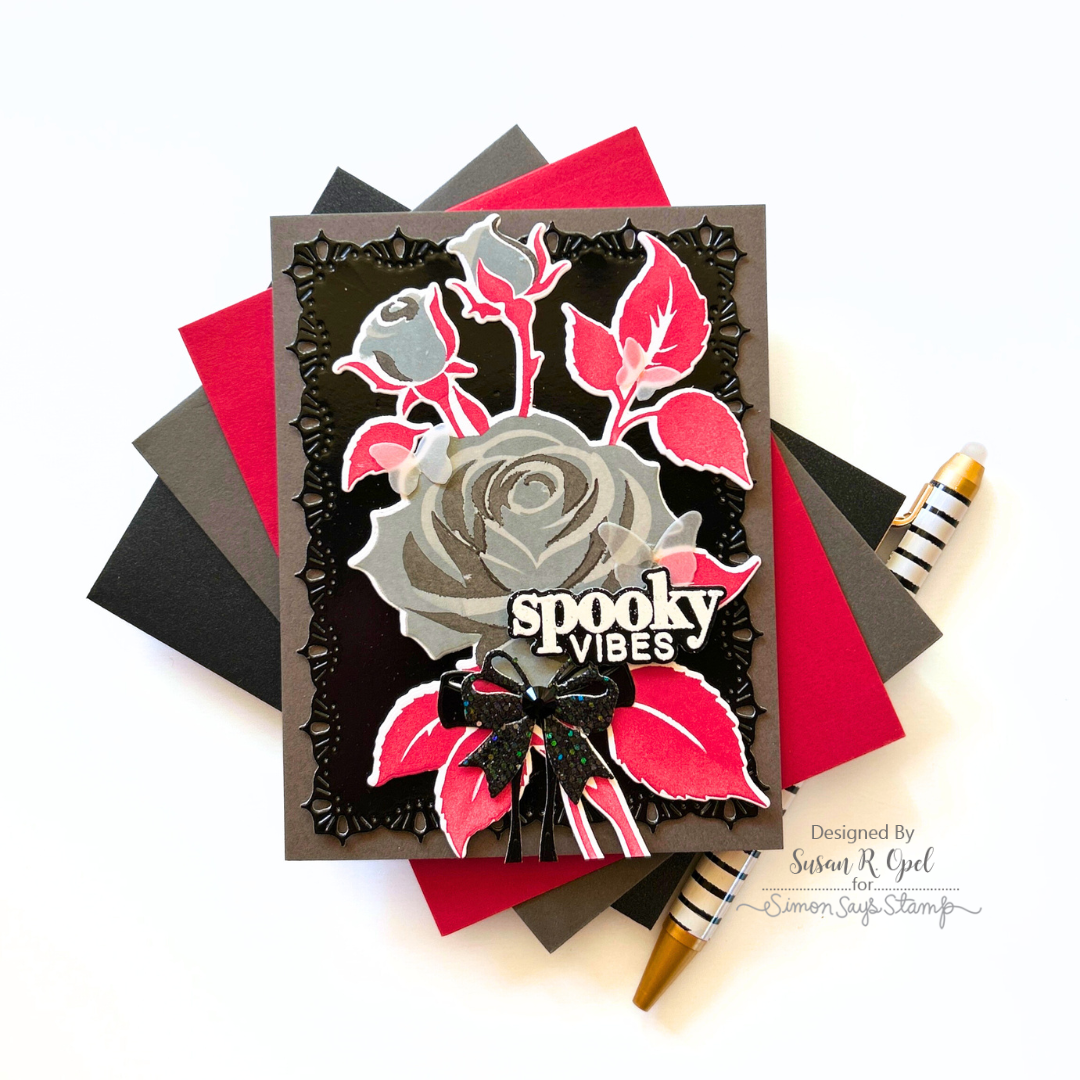 Simon Says Stamp Lacy Point Frames Wafer Dies s1037 STAMPtember Halloween Card