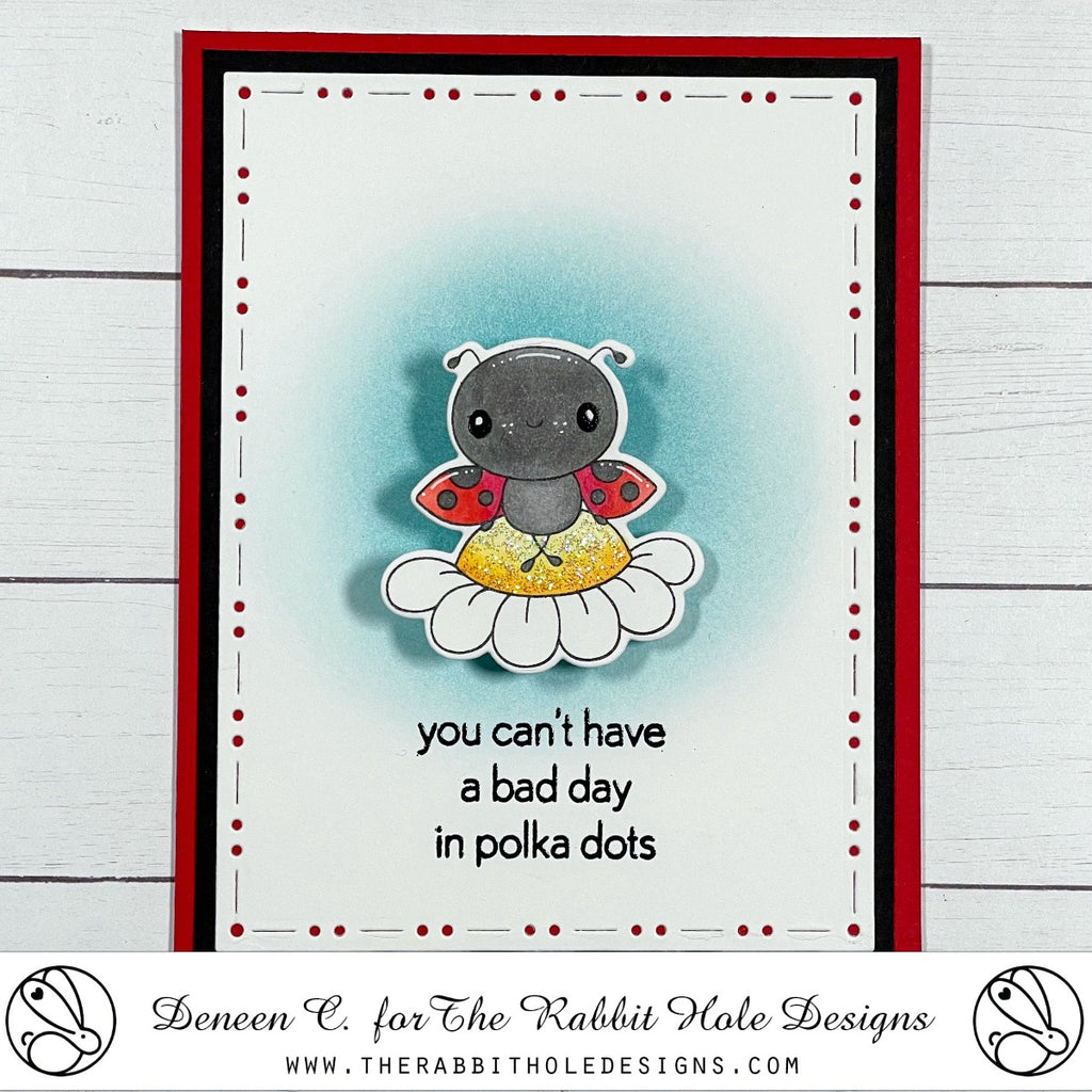 The Rabbit Hole Designs Lady Bug Clear Stamps trh-230 polka dots