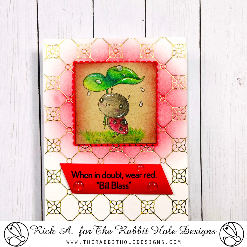 The Rabbit Hole Designs Sassy Sentiments 3 Clear Stamps trh-232 raindrops