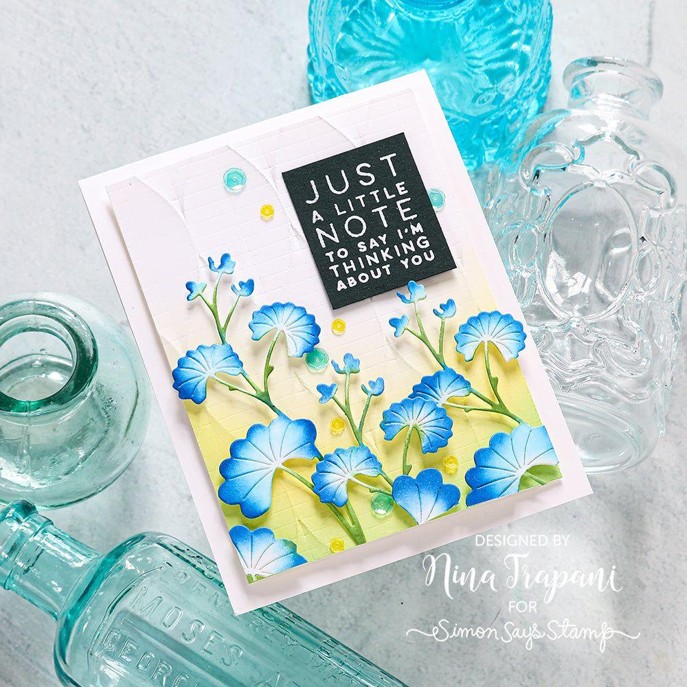 Simon Says Stamp Lady's Mantle Wafer Dies s887 Smitten Thinking of You Card | color-code:ALT02