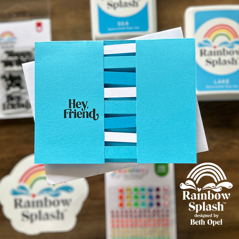 Rainbow Splash Cardstock Lake rsc11 Friend Card | color-code:ALT01