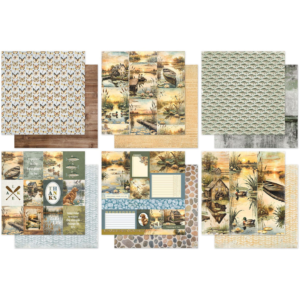 Paper Rose Lakeside Memories 12x12 Paper 34692 sheets