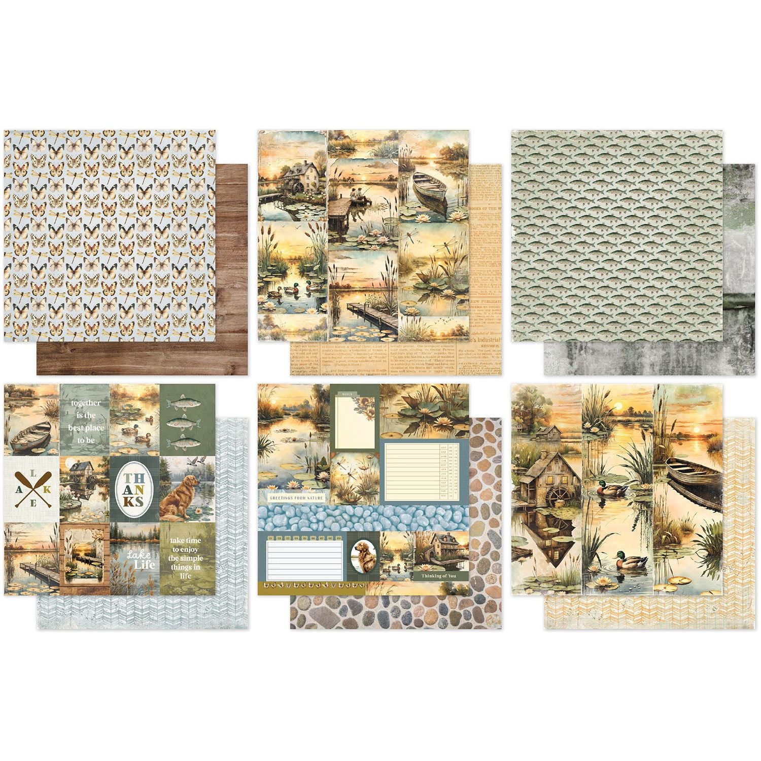 Paper Rose Lakeside Memories 12x12 Paper 34692 sheets