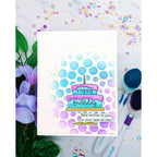 Gina K Designs Birthday Wishes Stamps dw37 Happy Birthday Best Wishes to You On your Special Day blue purple