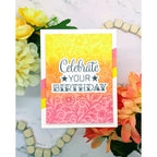 Gina K Designs Tangled Garden Background Stamp as47 Lara celebrate your birthday flower blended background