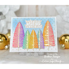 Simon Says Stamp Large Bottle Brush Trees Wafer Dies s906 All The Joy Christmas Card