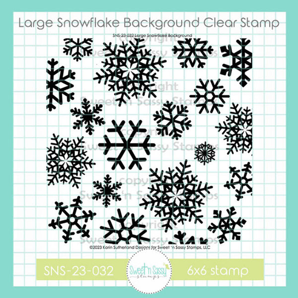 Sweet 'N Sassy Large Snowflake Background Clear Stamp sns-23-032