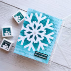 Simon Says Stamp Set of 2 Stencils Large Snowflake Cutouts 1098stc Sugar and Spice Birthday Card