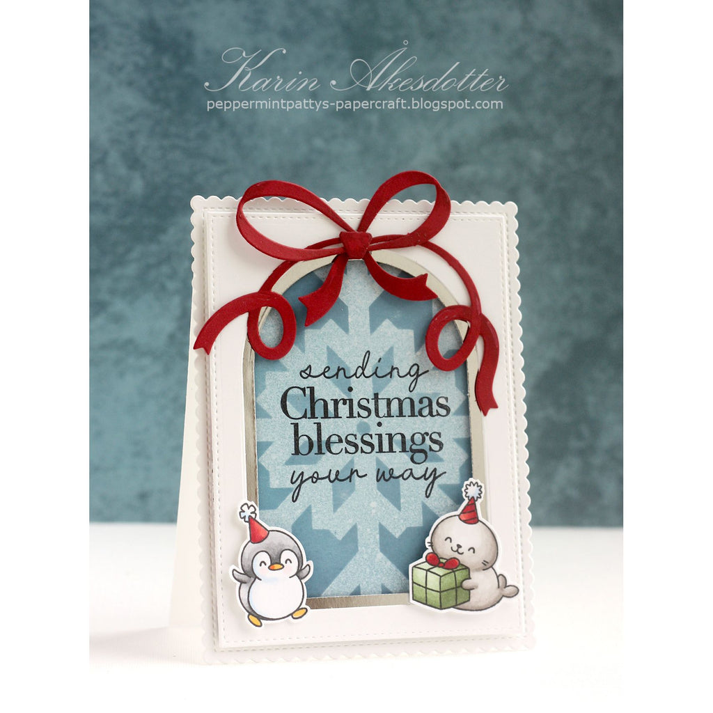 Simon Says Stamp Set of 2 Stencils Large Snowflake Cutouts 1098stc Sugar and Spice Holiday Card | color-code:ALT07