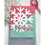 Simon Says Stamp Set of 2 Stencils Large Snowflake Cutouts 1098stc Sugar and Spice Holiday Card