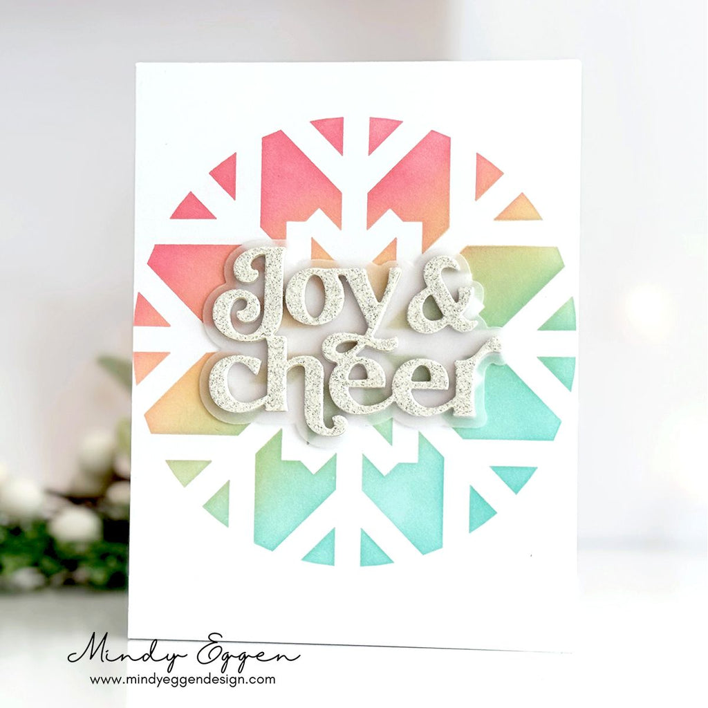 Simon Says Stamp Set of 2 Stencils Large Snowflake Cutouts 1098stc Sugar and Spice Holiday Card | color-code:ALT05