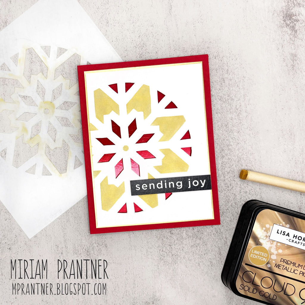 Simon Says Stamp Set of 2 Stencils Large Snowflake Cutouts 1098stc Sugar and Spice Holiday Card | color-code:ALT08