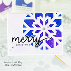 Simon Says Stamp Set of 2 Stencils Large Snowflake Cutouts 1098stc Sugar and Spice Holiday Card