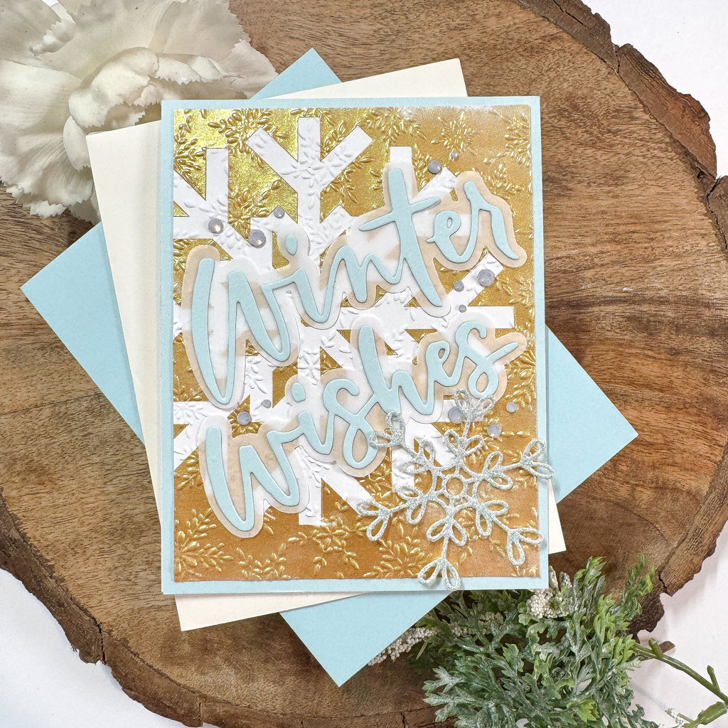 Simon Says Stamp Large Snowflake Wafer Die 1331sd Sugar and Spice Holiday Card