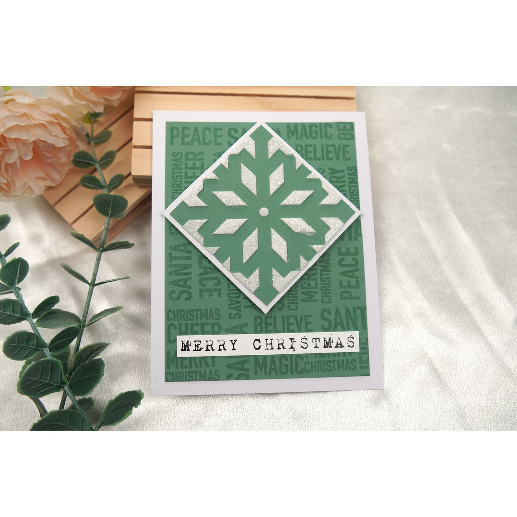 Simon Says Stamp Large Snowflake Wafer Die 1331sd Sugar and Spice Holiday Card