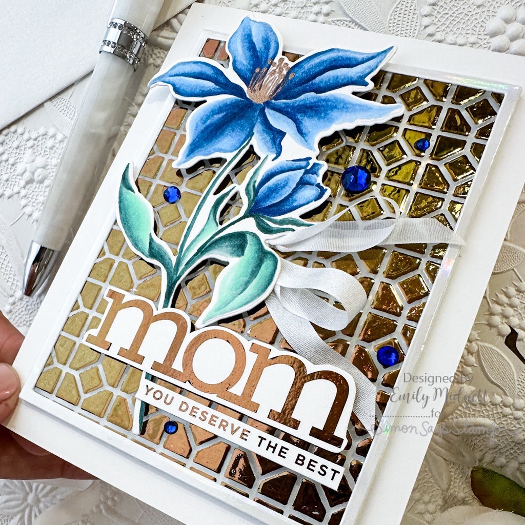 Simon Says Stamp Stencils Lattice Tile 1022st Be Bold Mom Card | color-code:ALT01