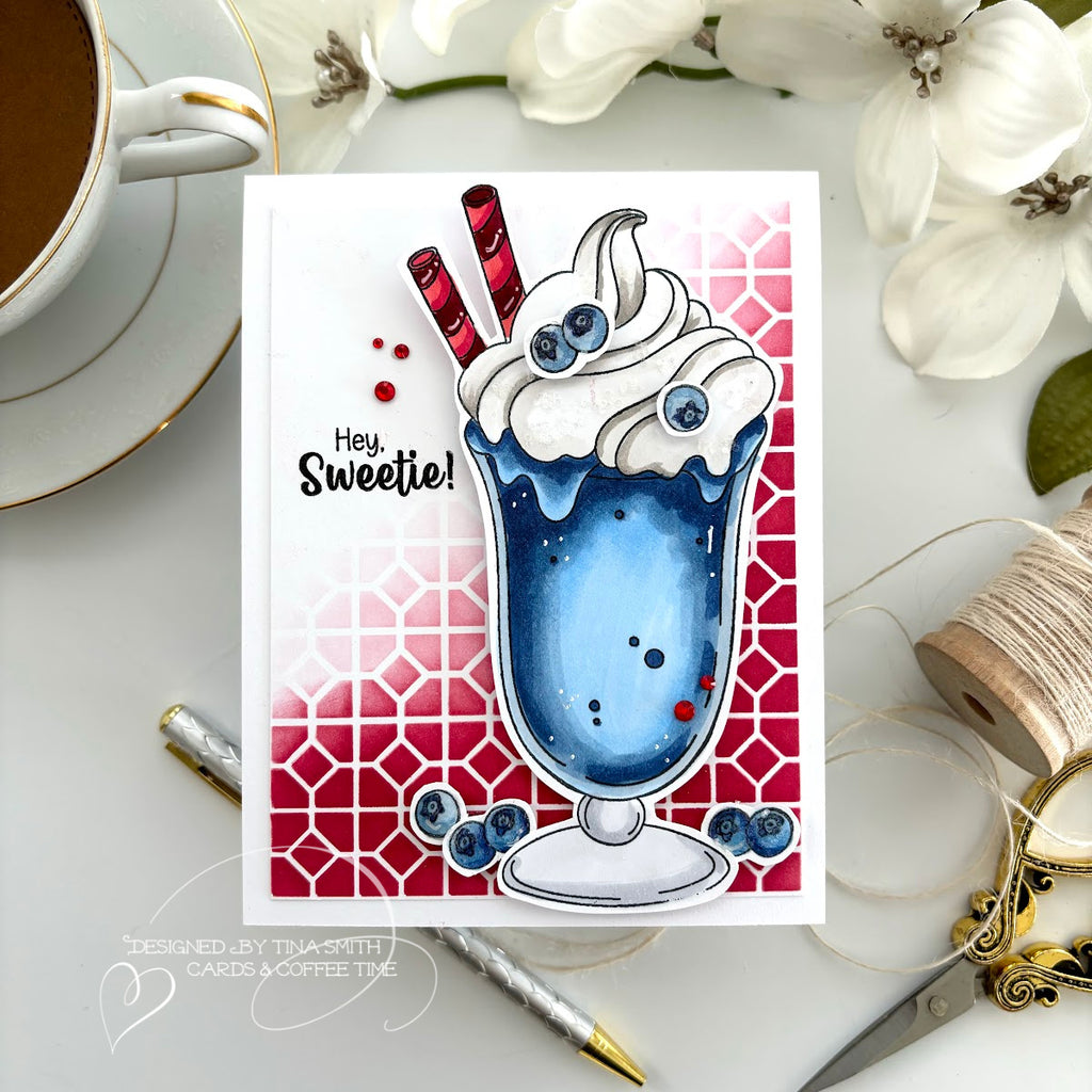 Simon Says Stamp Stencils Lattice Tile 1022st Be Bold Sweetie Card | color-code:ALT03