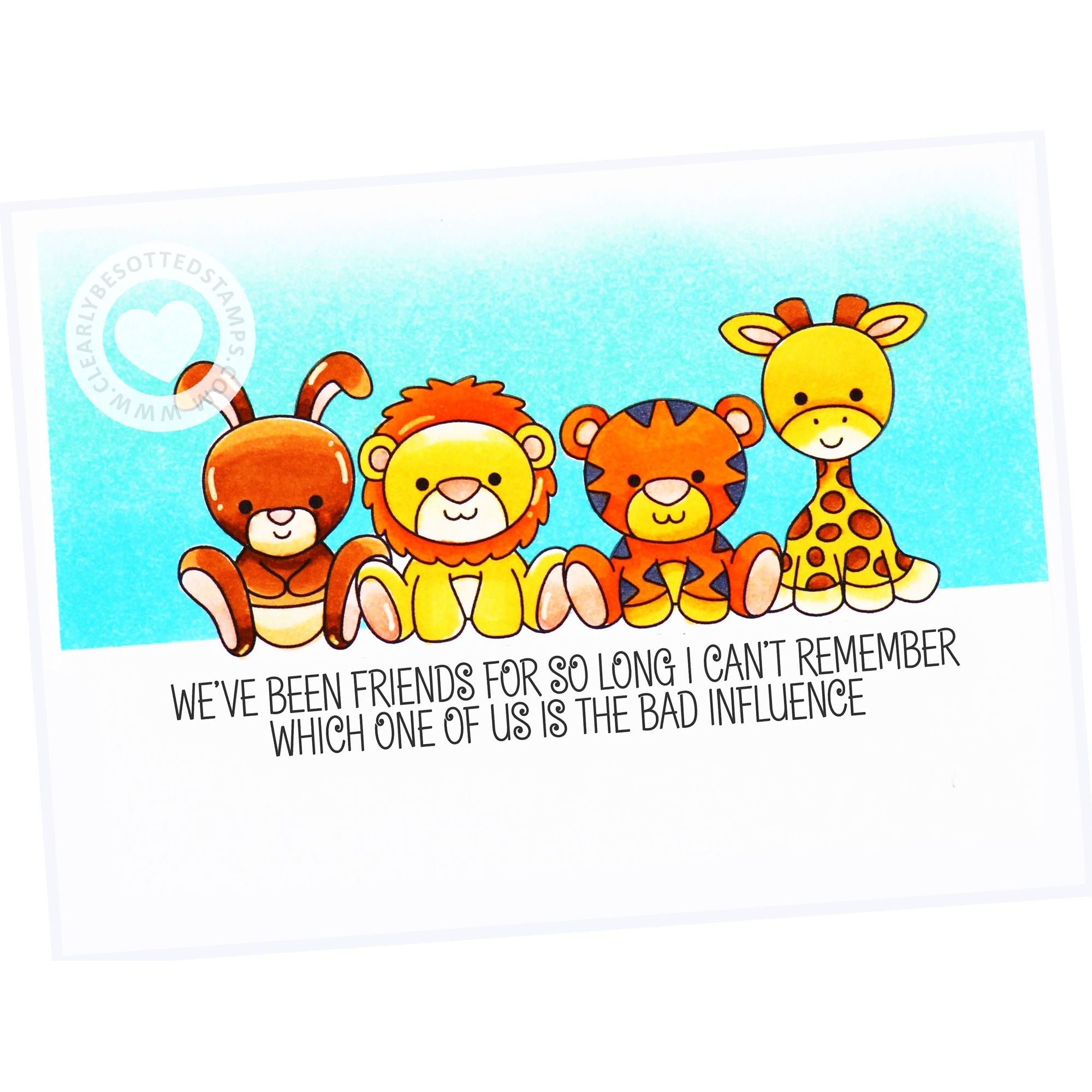 Clearly Besotted LAUGH OUT LOUD FRIENDS Clear Stamps CBSLA151 friends