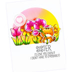 Clearly Besotted Laugh Out Loud Sibling Clear Stamps flower