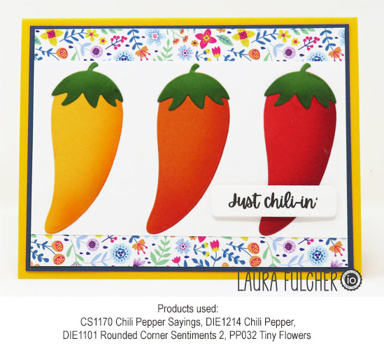 Impression Obsession Tiny Flowers 6x6 inch Paper Pad PP032 peppers