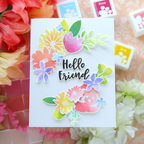 Simon Says Stamp and Dies Watercolor Bouquet set1167wb Friend Card | color-code:ALT22