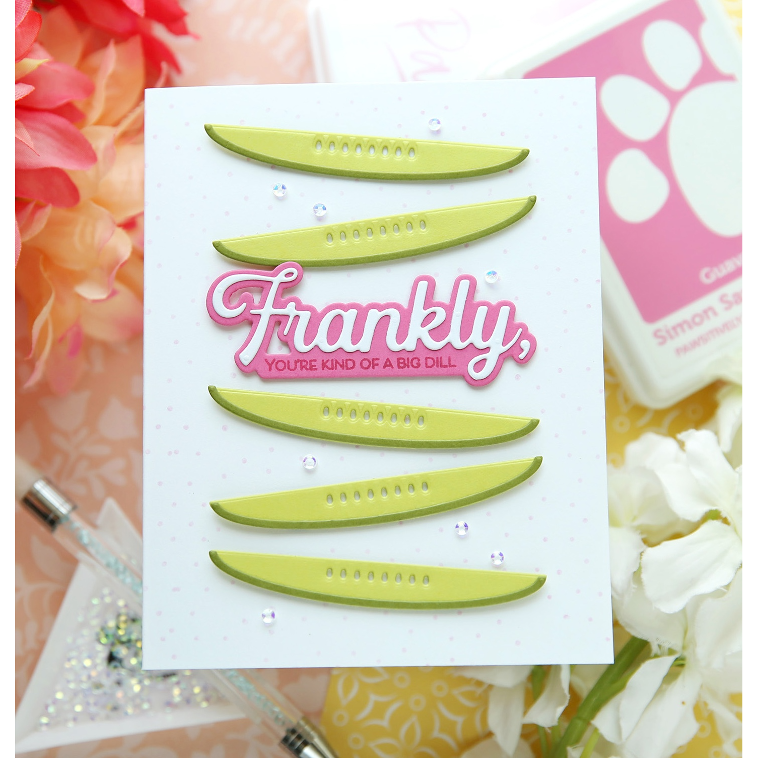 Simon Says Stamp Frankly Words Wafer Dies 1379sdc Happy Camper Big Dill Card | color-code:ALT03