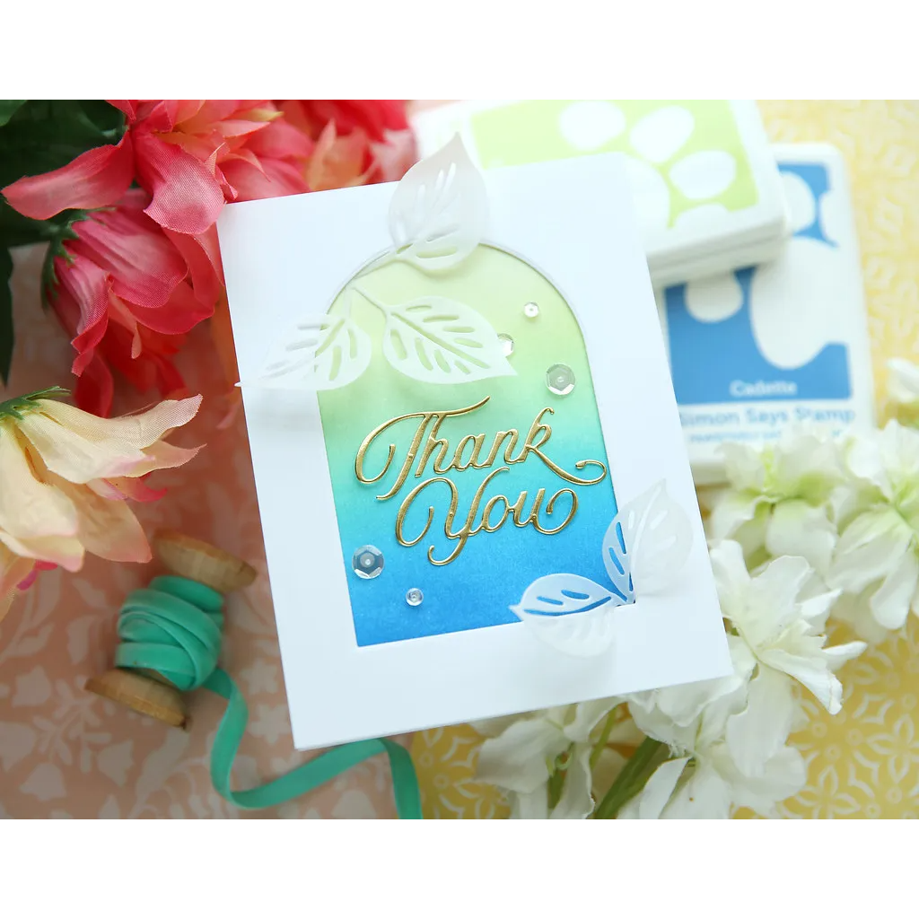 Simon Says Stamp Nuvelli Script Thank You Wafer Dies s1036 Friend Like You Thank You Card | color-code:ALT07