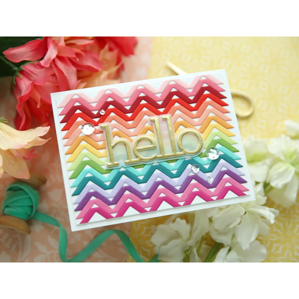 Simon Says Stamp Ribbon Quilt Wafer Dies 1313md Moments In TimeHello Card | color-code:ALT16