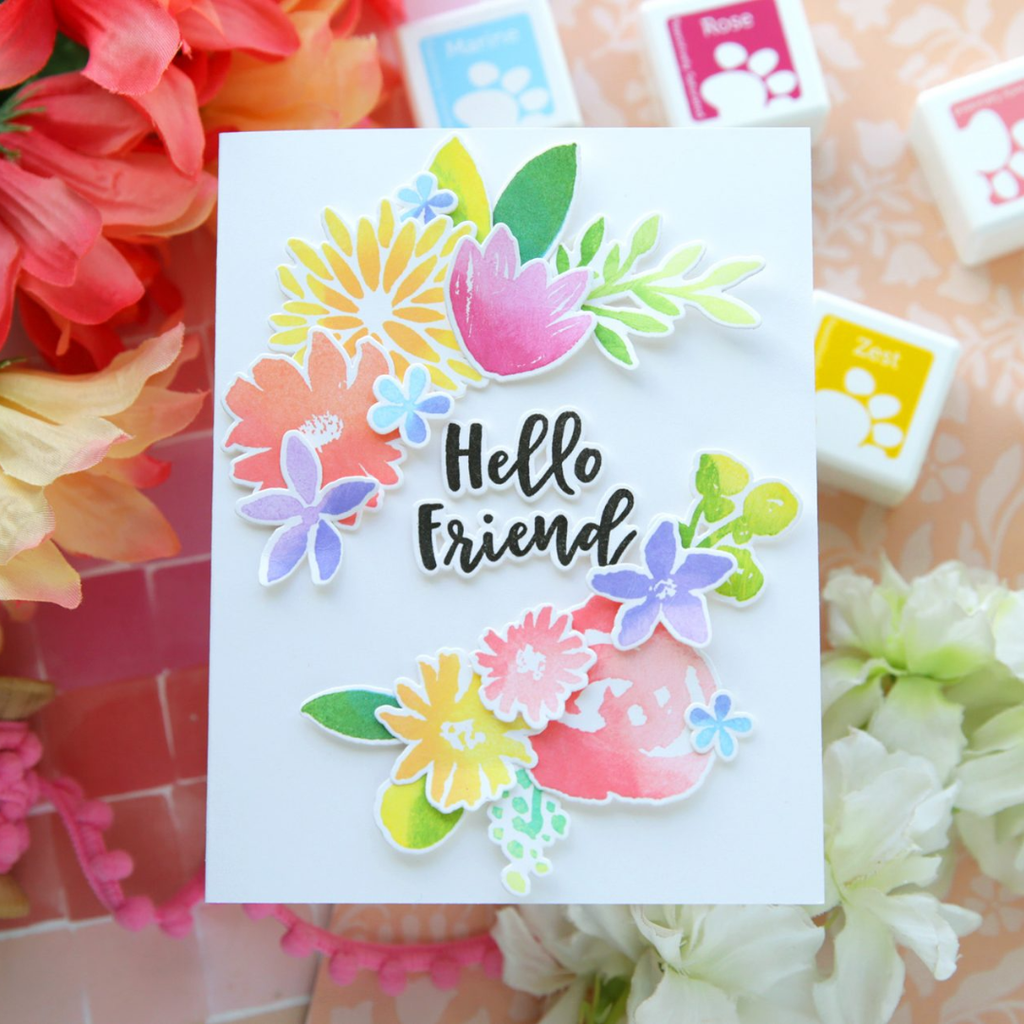 Simon Says Stamp and Dies Basic Brushstroke Greetings set1168bb Friend Card | color-code:ALT12