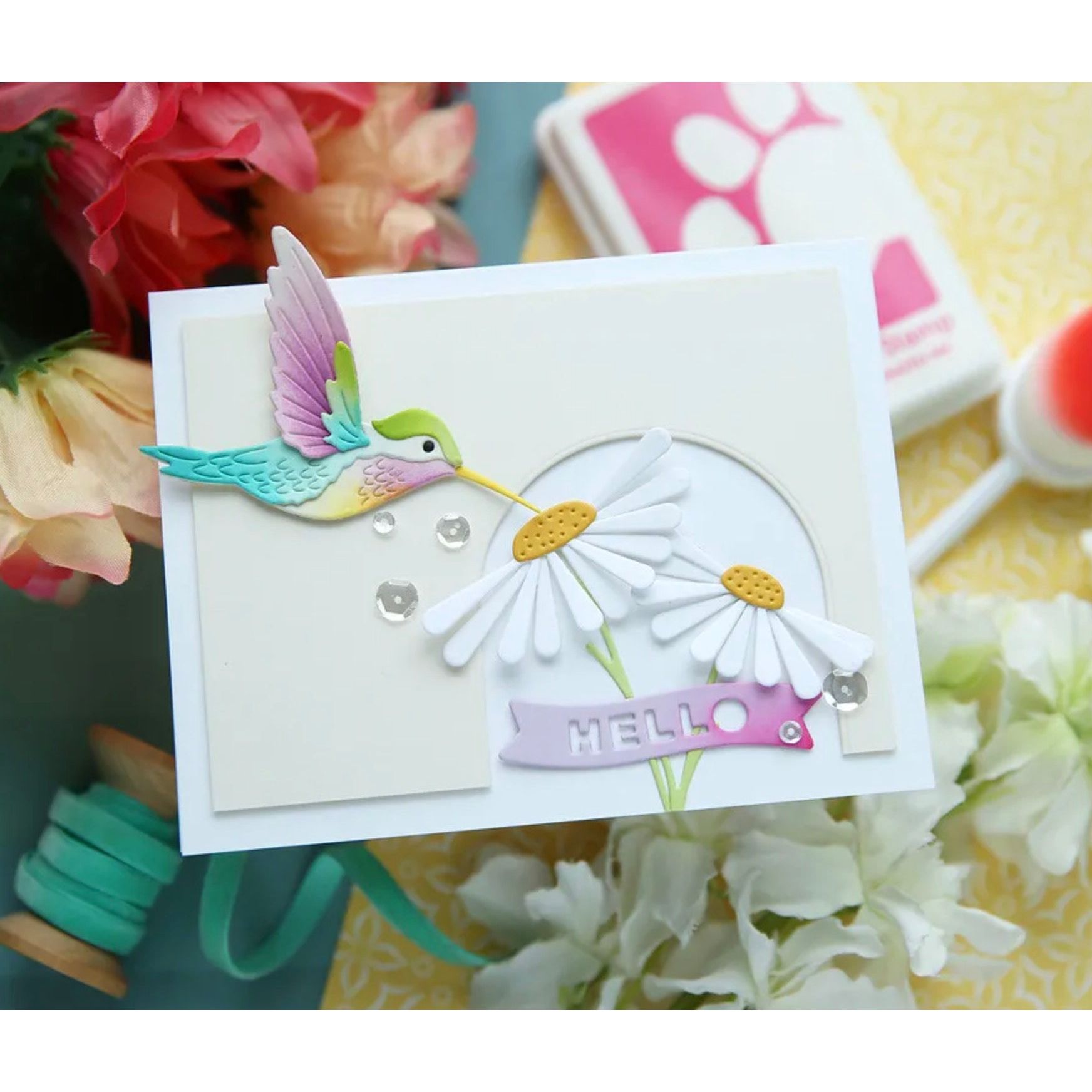 Simon Says Stamp Brilliant Hummingbird Wafer Dies s988 Friend Like You Hello Card | color-code:ALT01